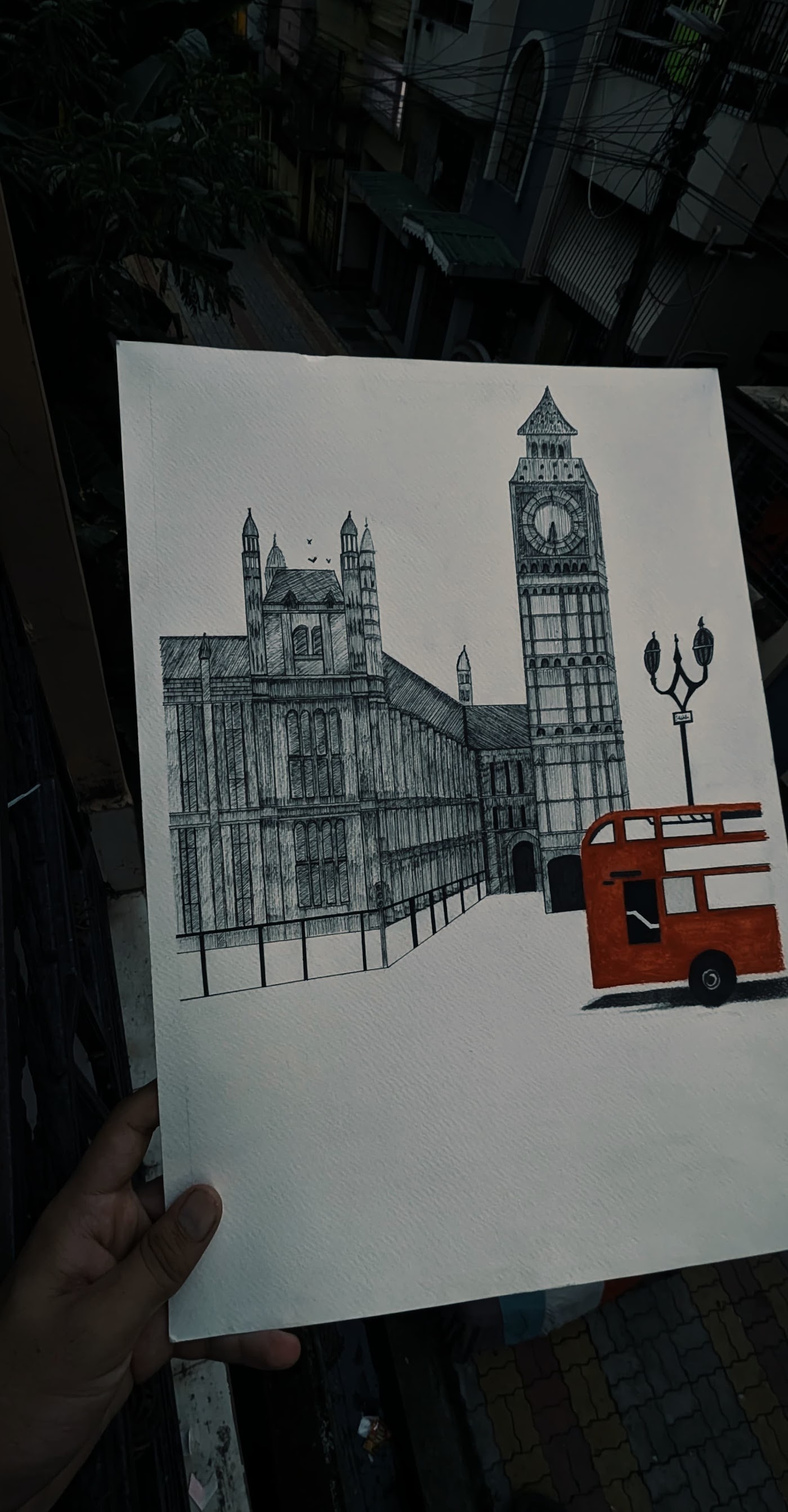 Big Ben Ink Sketch